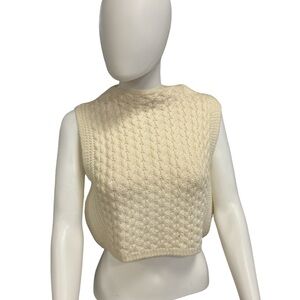 Like New | Club Monaco Cropped Ivory Knit Sweater